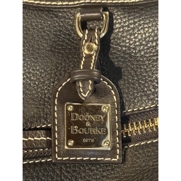 Dooney & Bourke Pebble Leather Sara Bag Deep Brown All Weather Leather EUC - Picture 10 of 16